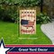 G128 - God Bless America Patriotic USA Flag Map Garden Flag, | 12x18 Inch | Printed 150D Polyester - Rustic Holiday Seasonal Outdoor Flag